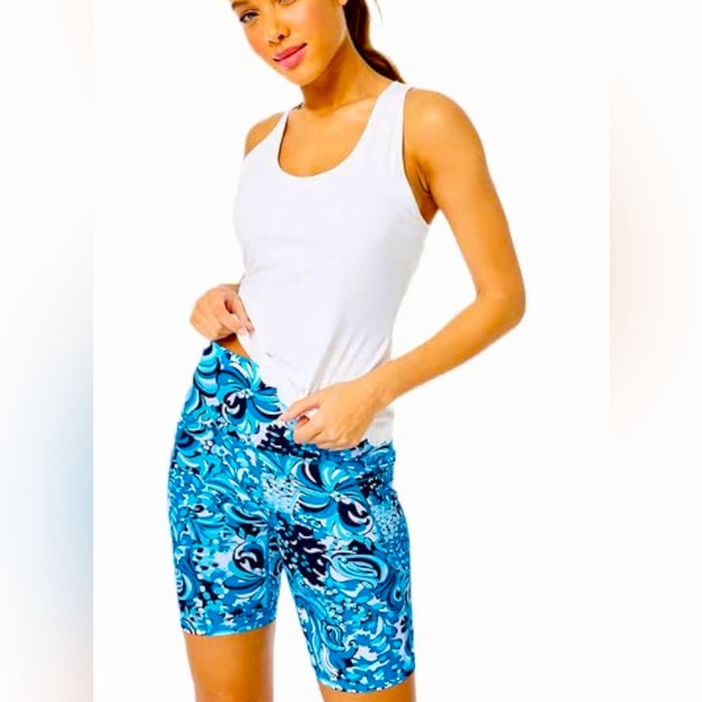 LILLY PULITZER UPF+50 South Beach High Risen Bike Shorts